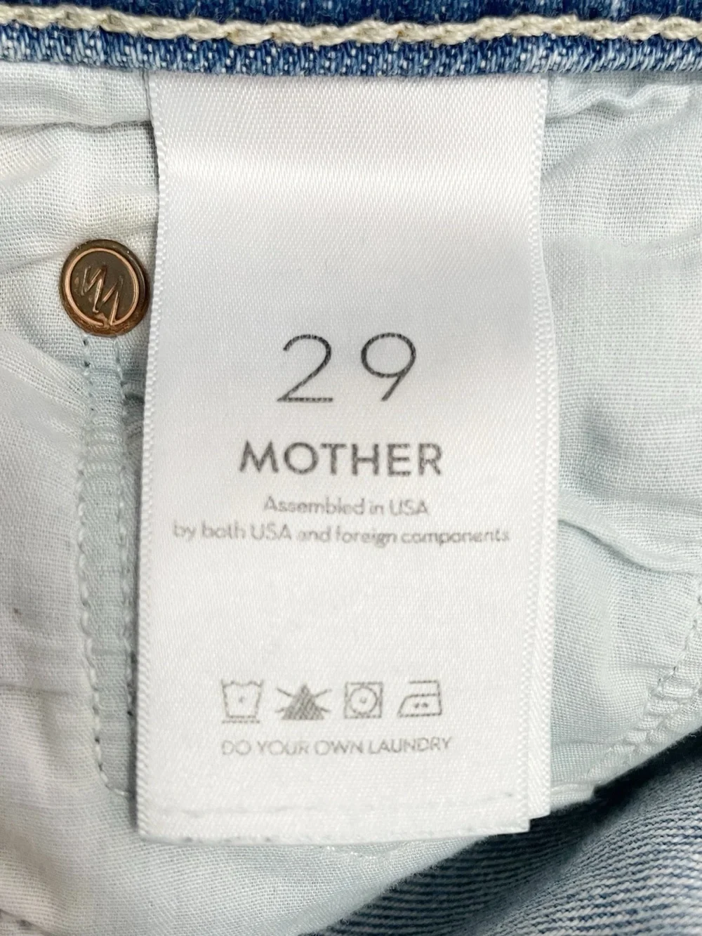 MOTHER Superior The Tomcat Roller Jeans Sz 29 Pretty Is As Pretty Does Wide Leg - Picture 14 of 16